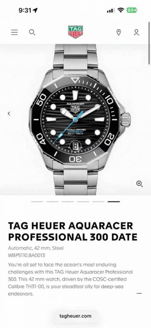 Tag_g Heuee_r aquaracer professional 300m date automatic japan zik zake line silver Black