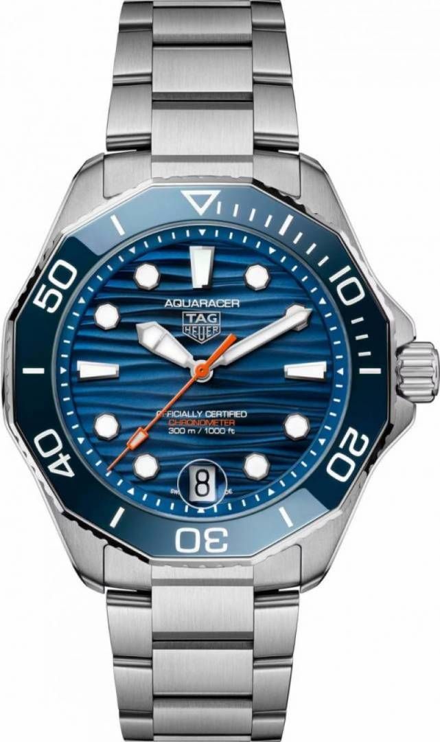 Tag_g Heuee_r Aquaracer Professional 300m date automatic japan zik zake line silver blue
