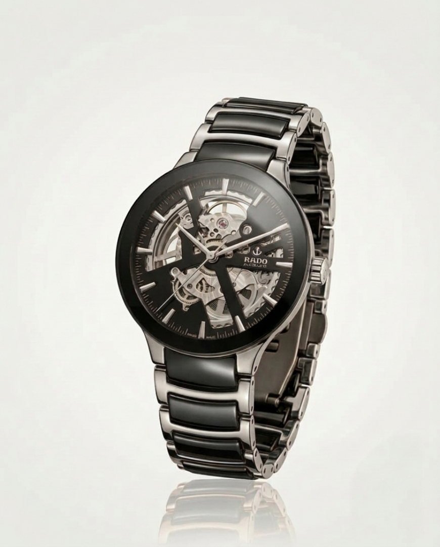 Radd_o Centrix Automatic Open Heart black silver and black bazzle