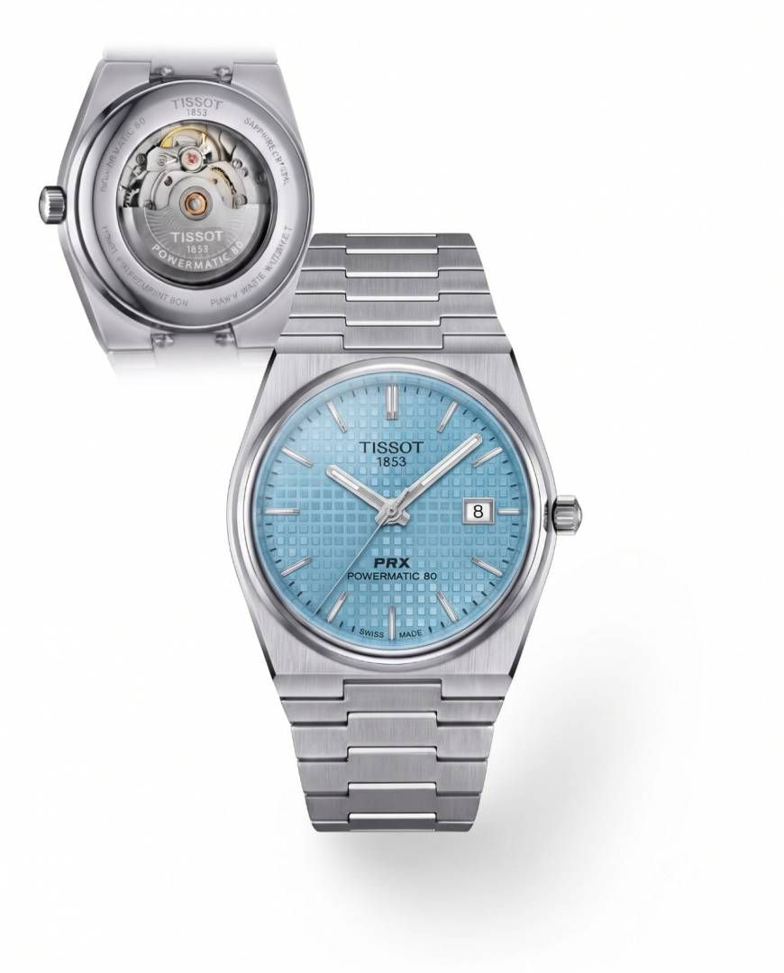 Tissoo_t 1853 Prx Automatic Top Quality Silver-SkyBlue
