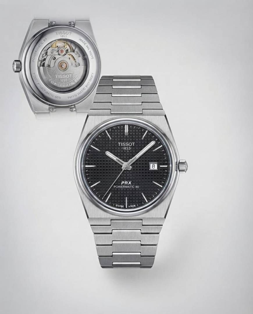 Tissoo_t 1853 Prx Automatic Top Quality Silver-Black