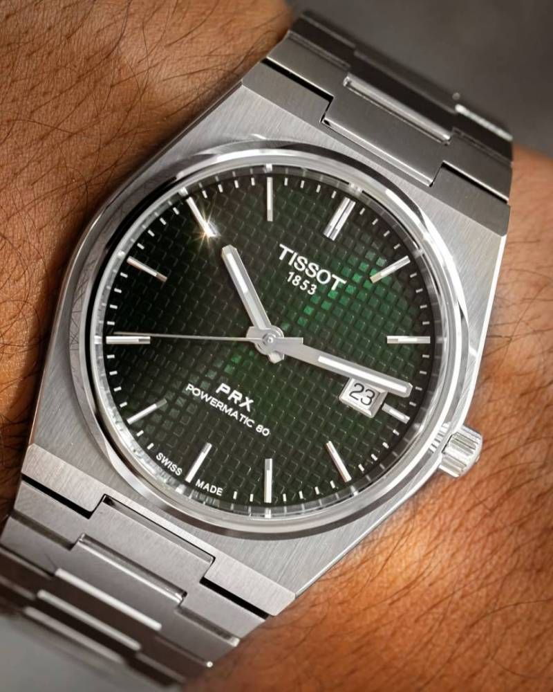 Tissoo_t 1853 Prx Automatic Top Quality Silver-Green