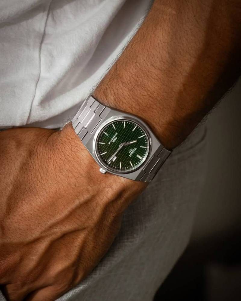 Tissoo_t 1853 Prx Automatic Top Quality Silver-Green