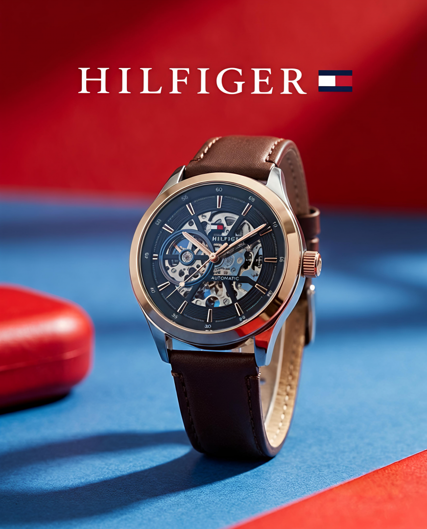 Tommmy Hilfige_r Automatic Leather DarkBrown-Copper-Black