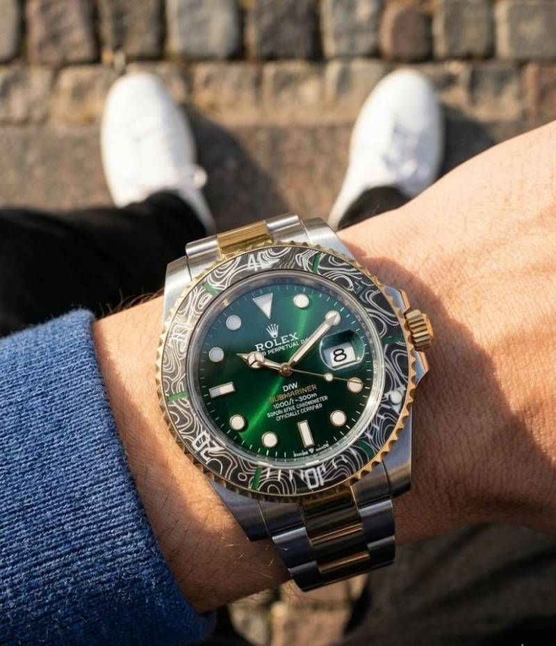 Rollex Oyster Perpetual Submarine DIW Limited Addition 2Ton-Gold-Green