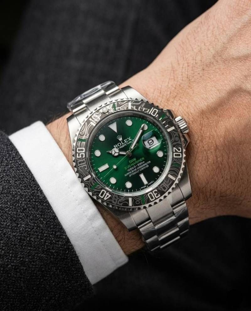 Rollex Oyster Perpetual Submarine DIW Limited Addition Silver-Green