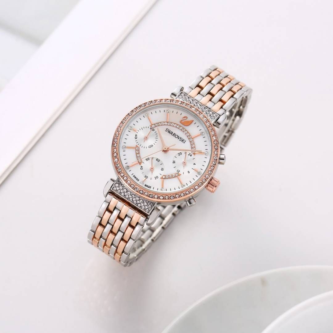 Swarovskk_i Passage Chronograph 2Ton-Copper-White