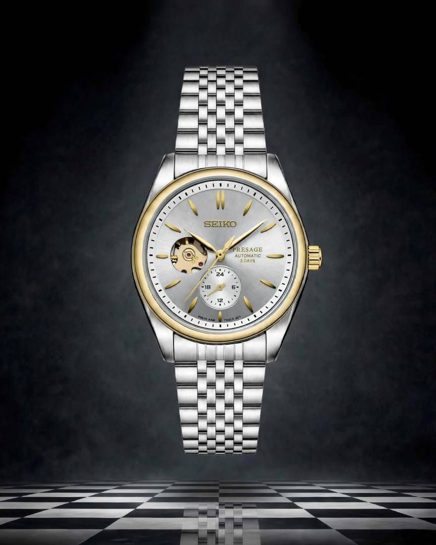 Sei.ko presage SPB471 Automatic silver gold white