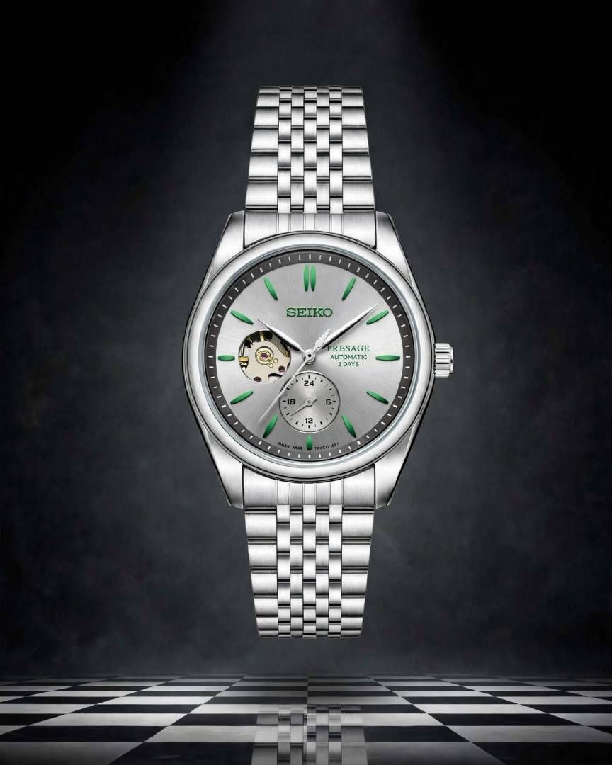 Sei.ko presage SPB471 Automatic silver gray green