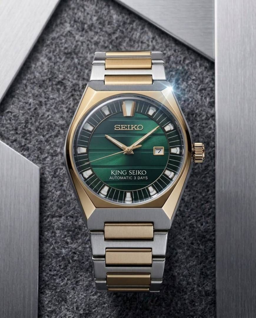 King Se.iko Vanac  Two Tone Black Green Dial