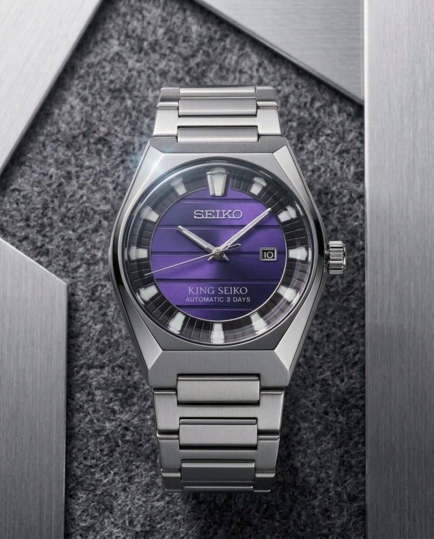 King Se.iko Vanac  Silver Purple Black  Dial