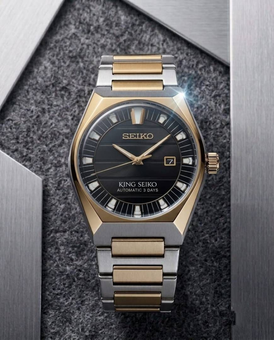 King Sei.ko Vanac  Two Tone Black Dial