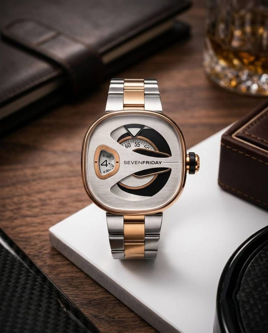 Seven Friday M-series Square Metal Two Tone White Dial