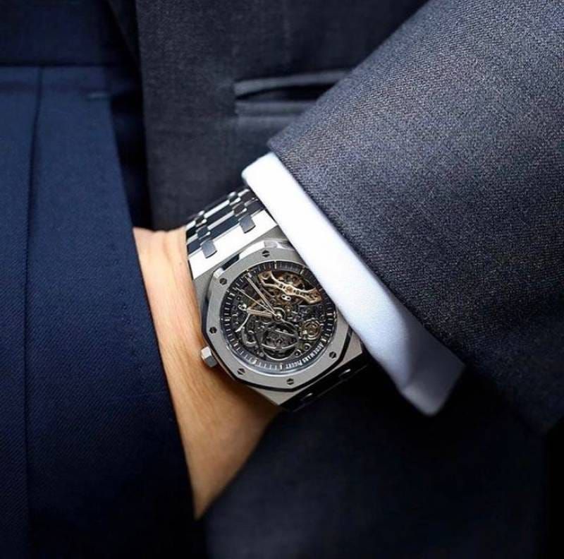 Aude mars piguee_t Royal Oak Skeleton Automatic silver