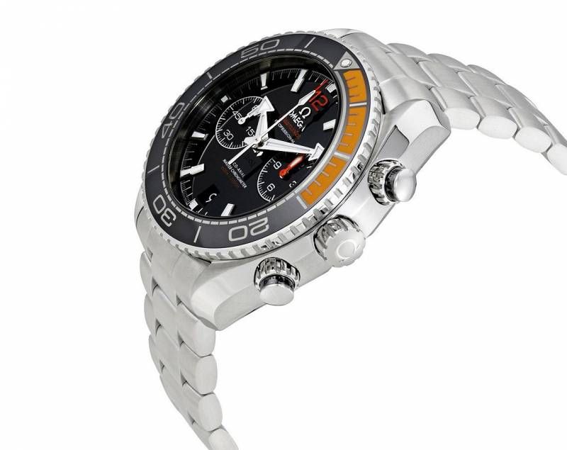 OMEGG_A Seamaster Planet Ocean 600M Co-Axial Chronograph plan silver Black Orange.