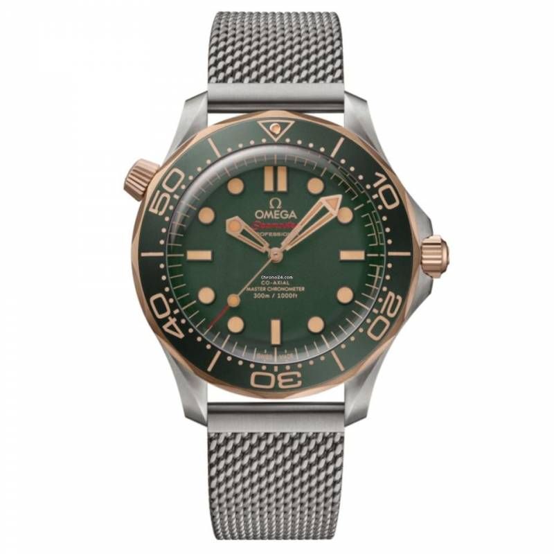 Omegg_a seamaster diver 300M automatic silver green