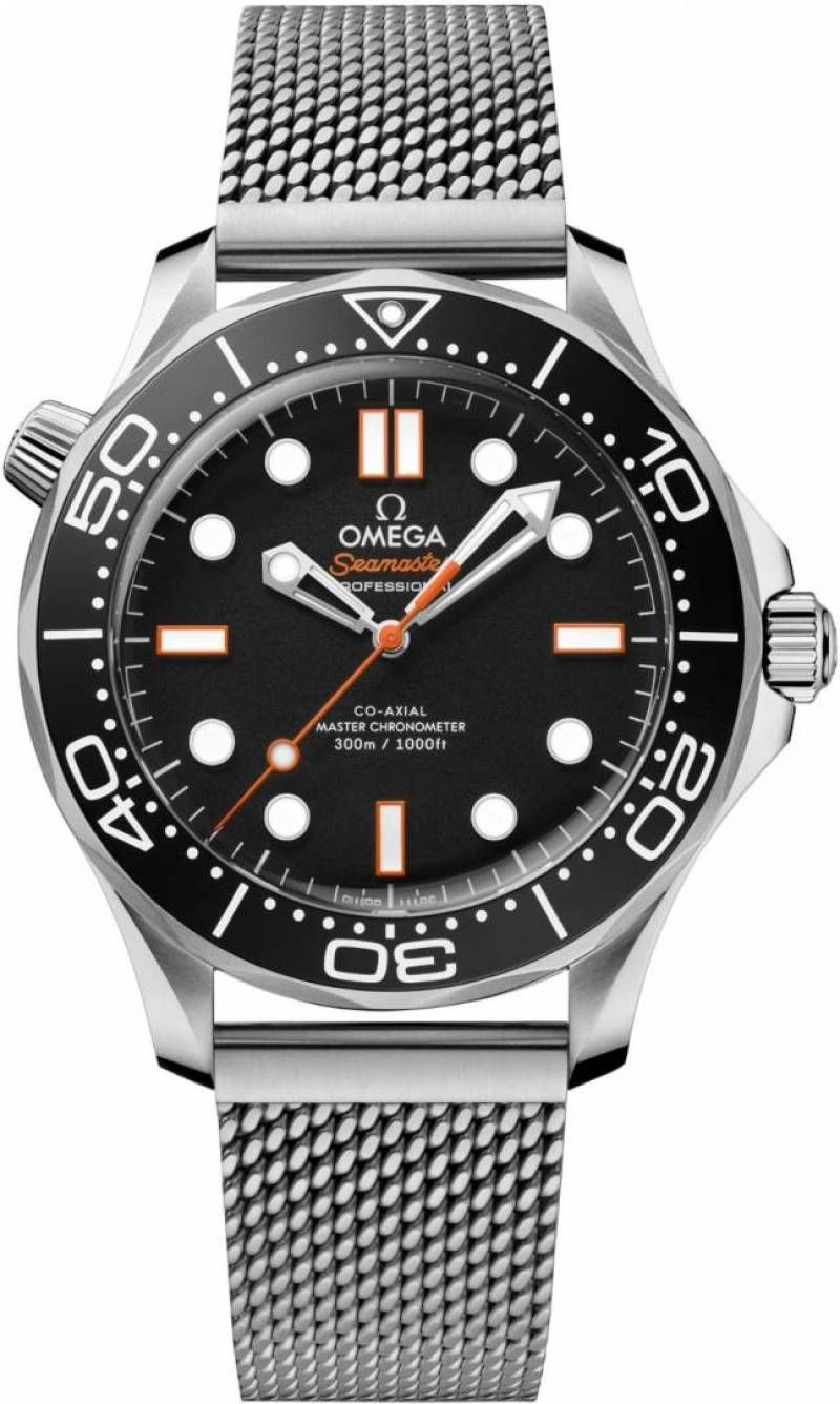 Omegg_a Seamaster Diver 300 Automatic silver Black orange niddle