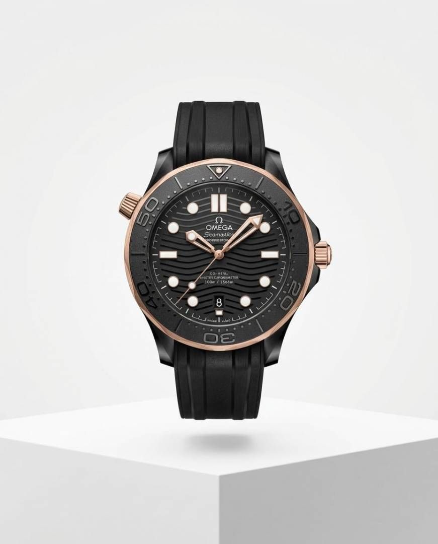 Omegg_a Seamaster Diver 300M Automatic full black