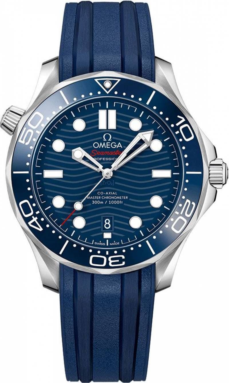 Omegg_a Seamaster Diver 300M Automatic Blue-Silver-Blue