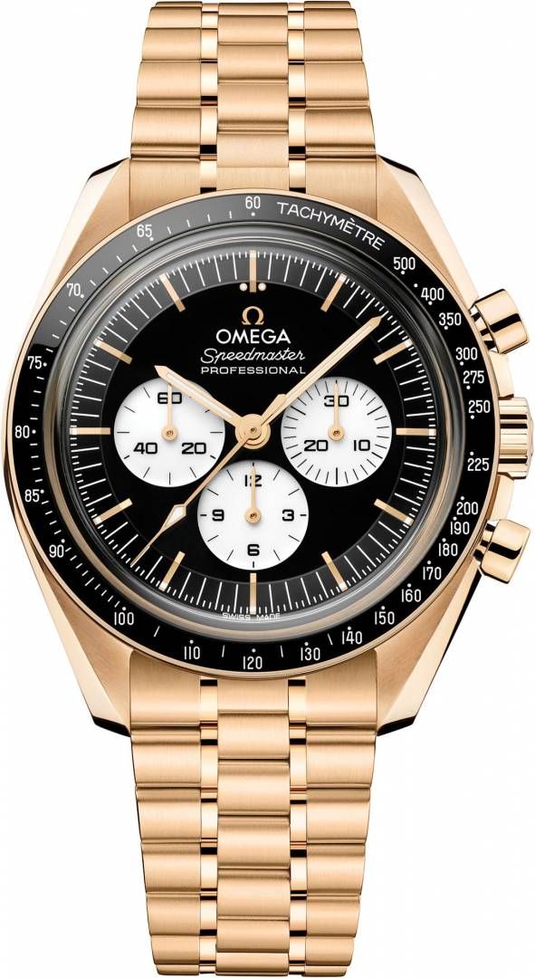 Omegg_a Speedmaster Moonwatch Professional Co-Axial Master Chronometer Chronograph gold black