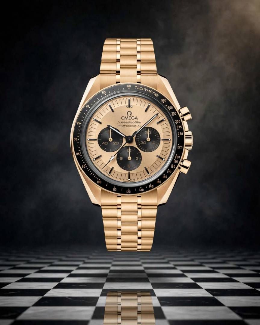 Omegg_a Speedmaster Moonwatch Professional Co-Axial Master Chronometer Chronograph gold to gold