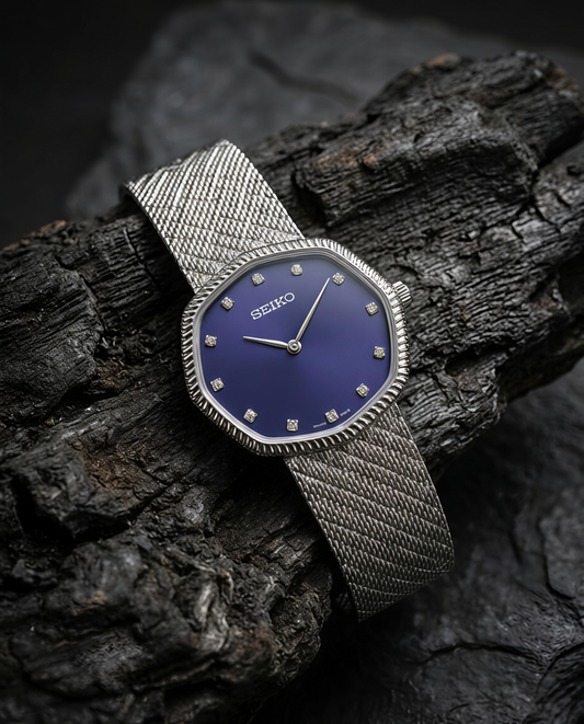 Sei.ko Slim Unisex Silver Blue