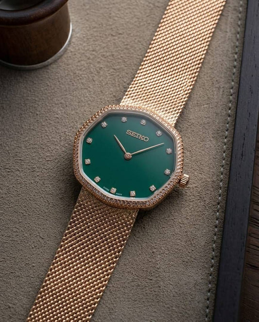 Sei.ko Slim Unisex Rose-Gold Green