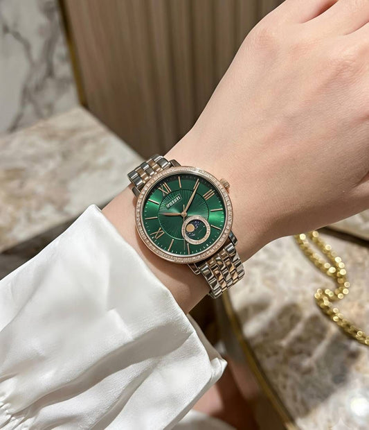 Fosil Jacqueline Sun Moon Multifunction 2Ton Rose Gold Green