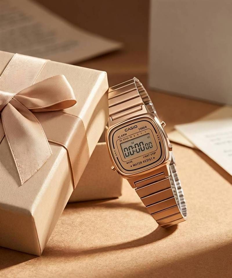 Ca sio Womens Vintage LA670 Copper