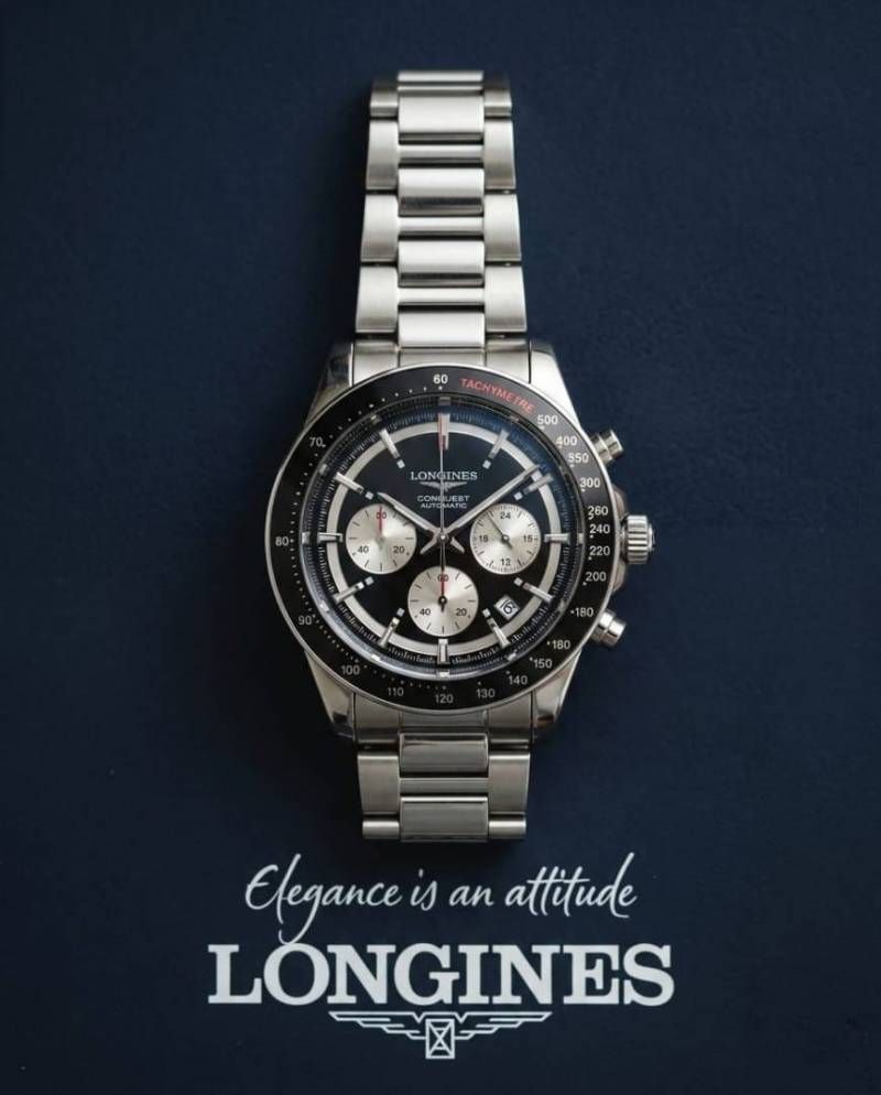 Longinez Conquest Chronograph Black