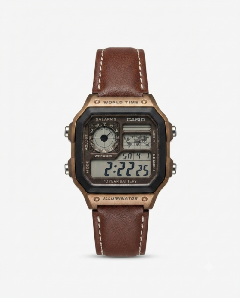 Ca.sio AE-1200 Illuminator Brown Leather