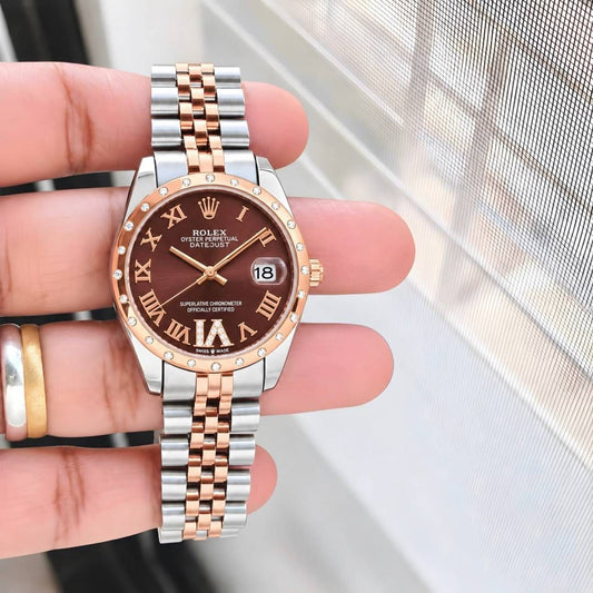 Rollex Datejust 31 2Ton Green Roman
