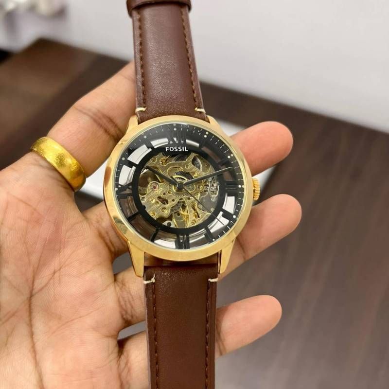 Fosil Townsman brown gold black Automatic