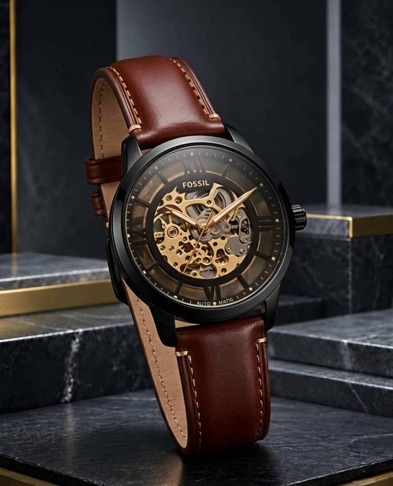 Fossii_l Townsman Brown-Black Automatic