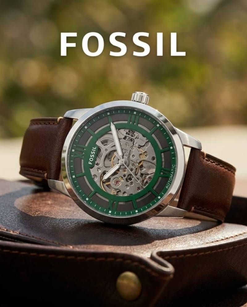 Fosil Townsman brown silver green Automatic