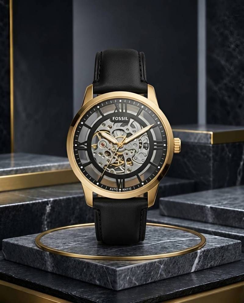 Fossii_l Townsman Black Gold black  Automatic