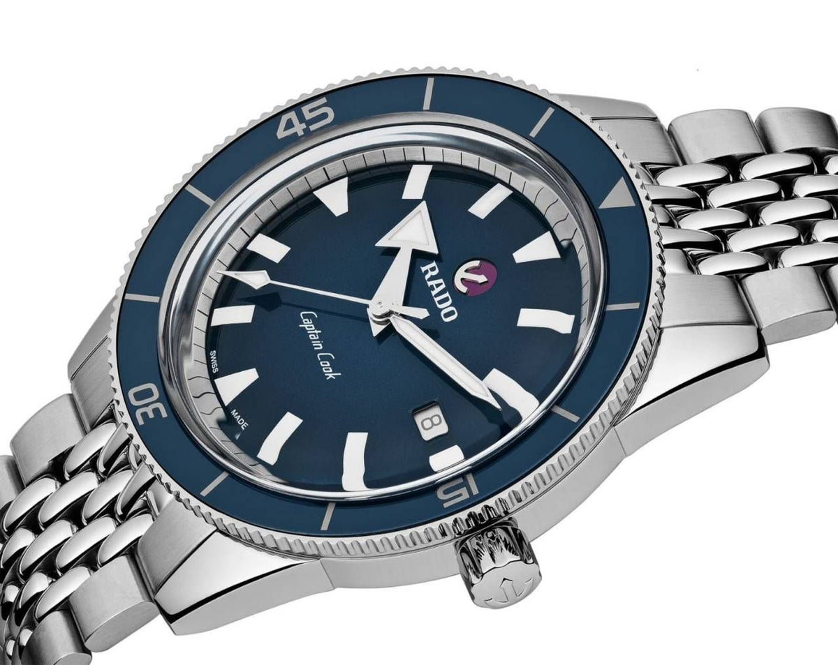 Raddo Captain Cook Automatic watch silver blue