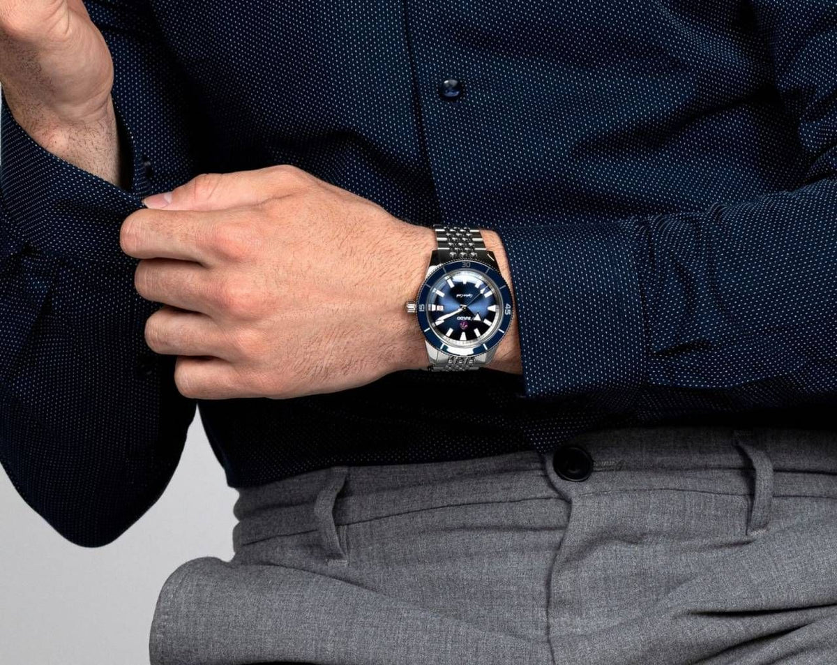 Raddo Captain Cook Automatic watch silver blue