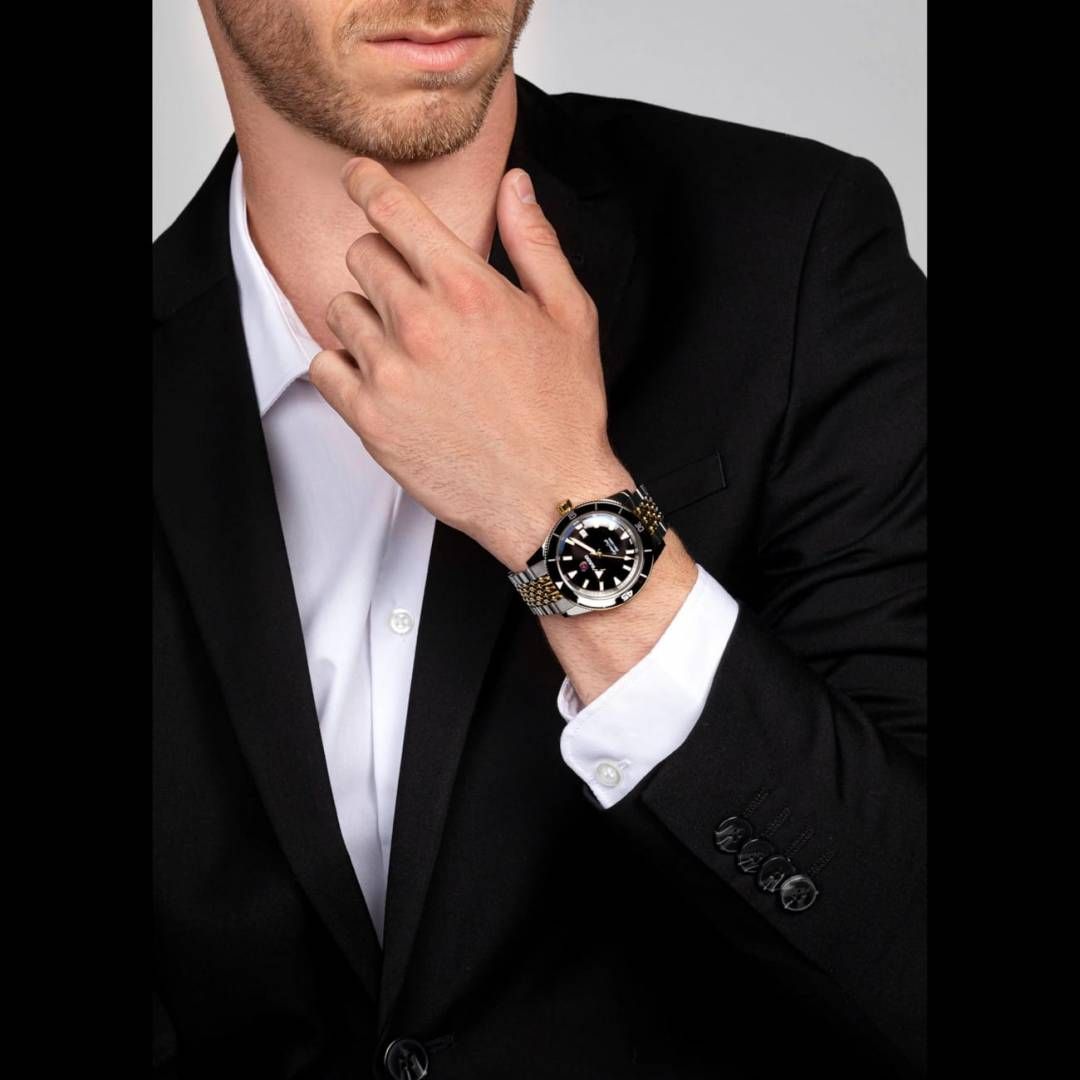 Raddo Captain Cook Automatic watch 2 ton gold black