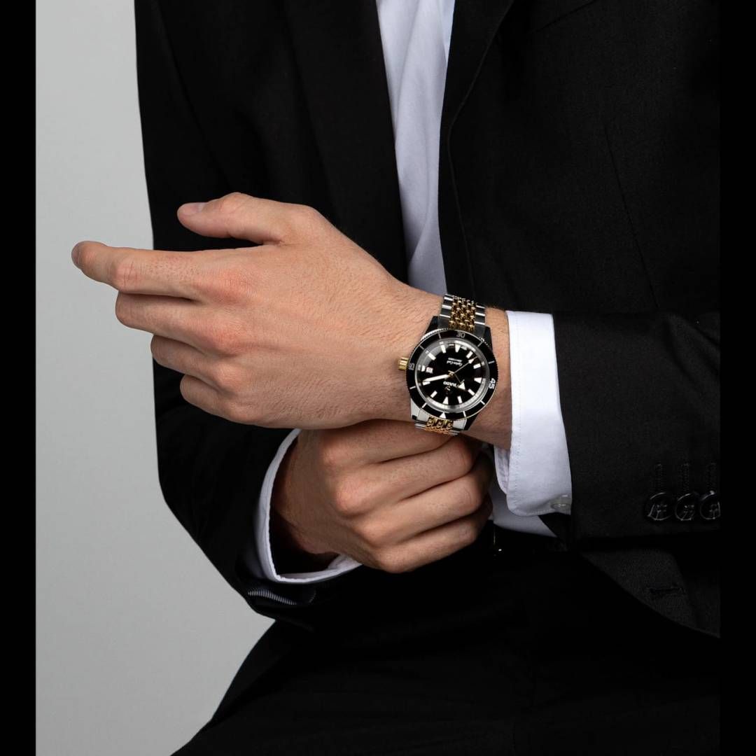 Raddo Captain Cook Automatic watch 2 ton gold black