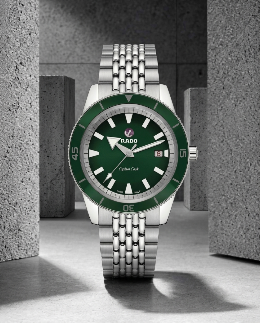 Raddo Captain Cook Automatic watch silver green