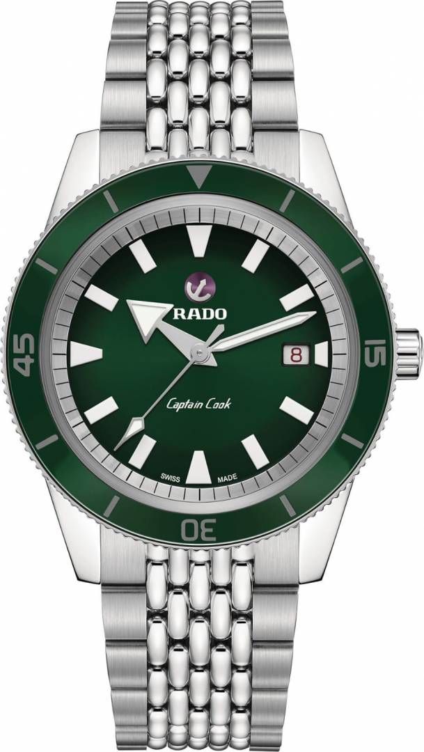 Raddo Captain Cook Automatic watch silver green