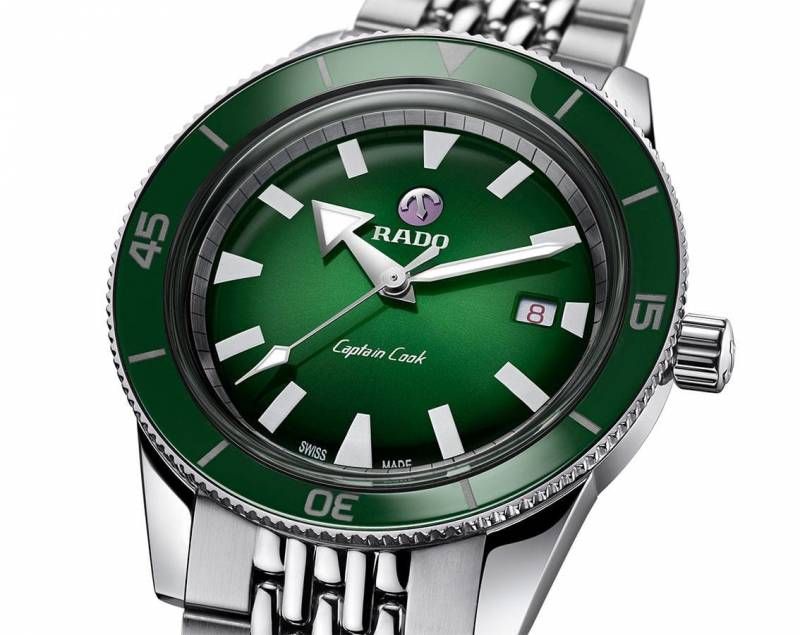 Raddo Captain Cook Automatic watch silver green