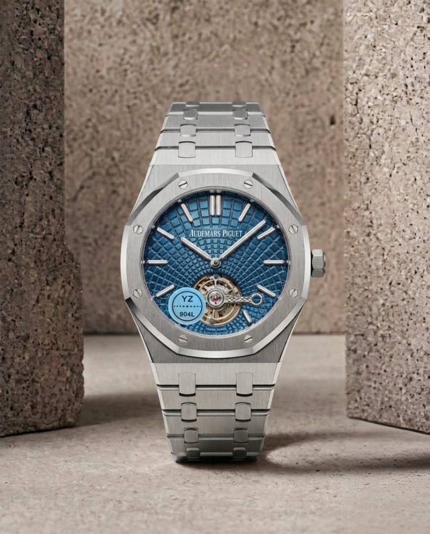 Audema_ars Piguet Royal Oak Selfwinding Flying Tourbillon silver sky blue
