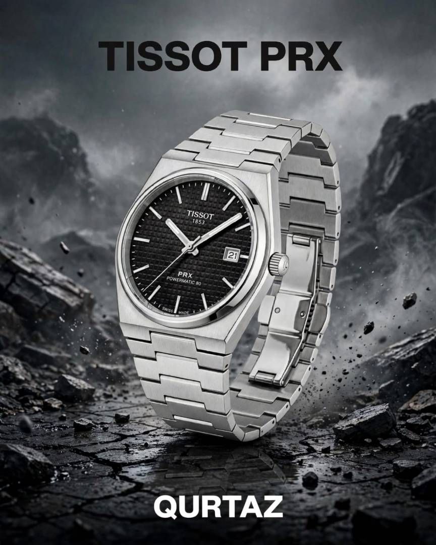 Tisot 1853 Prx Powermatic Quartz silver Black checks