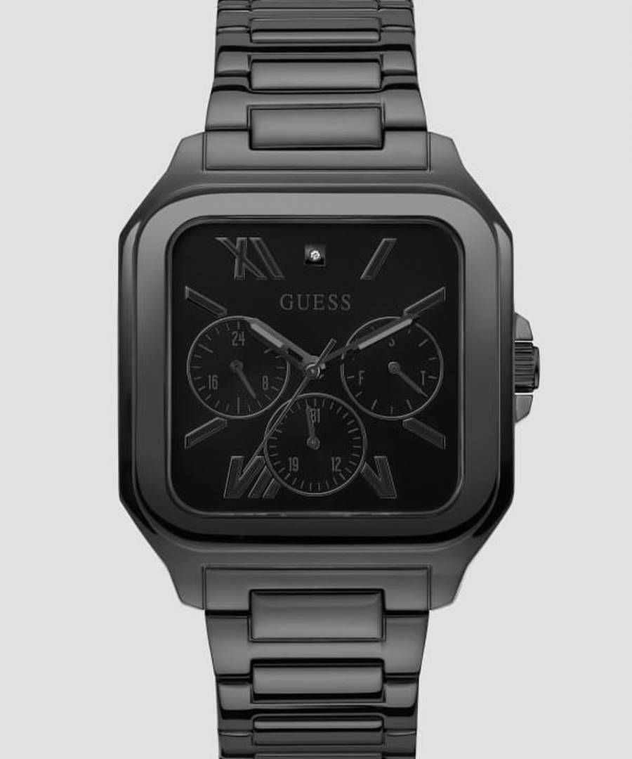 Gues_s Men Headline Square Gunmetal Analogue black