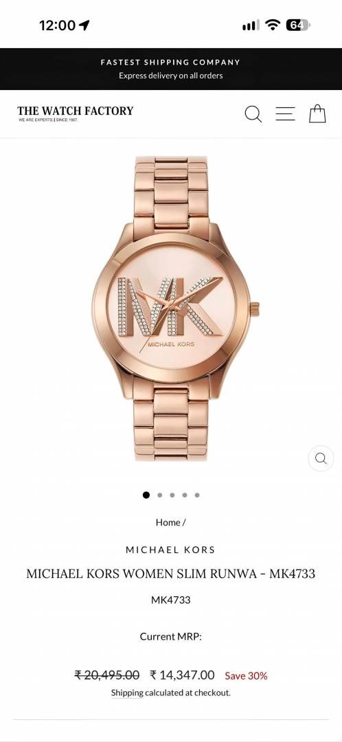 Mic.heal Kors Slim Runway WomenSwach pink