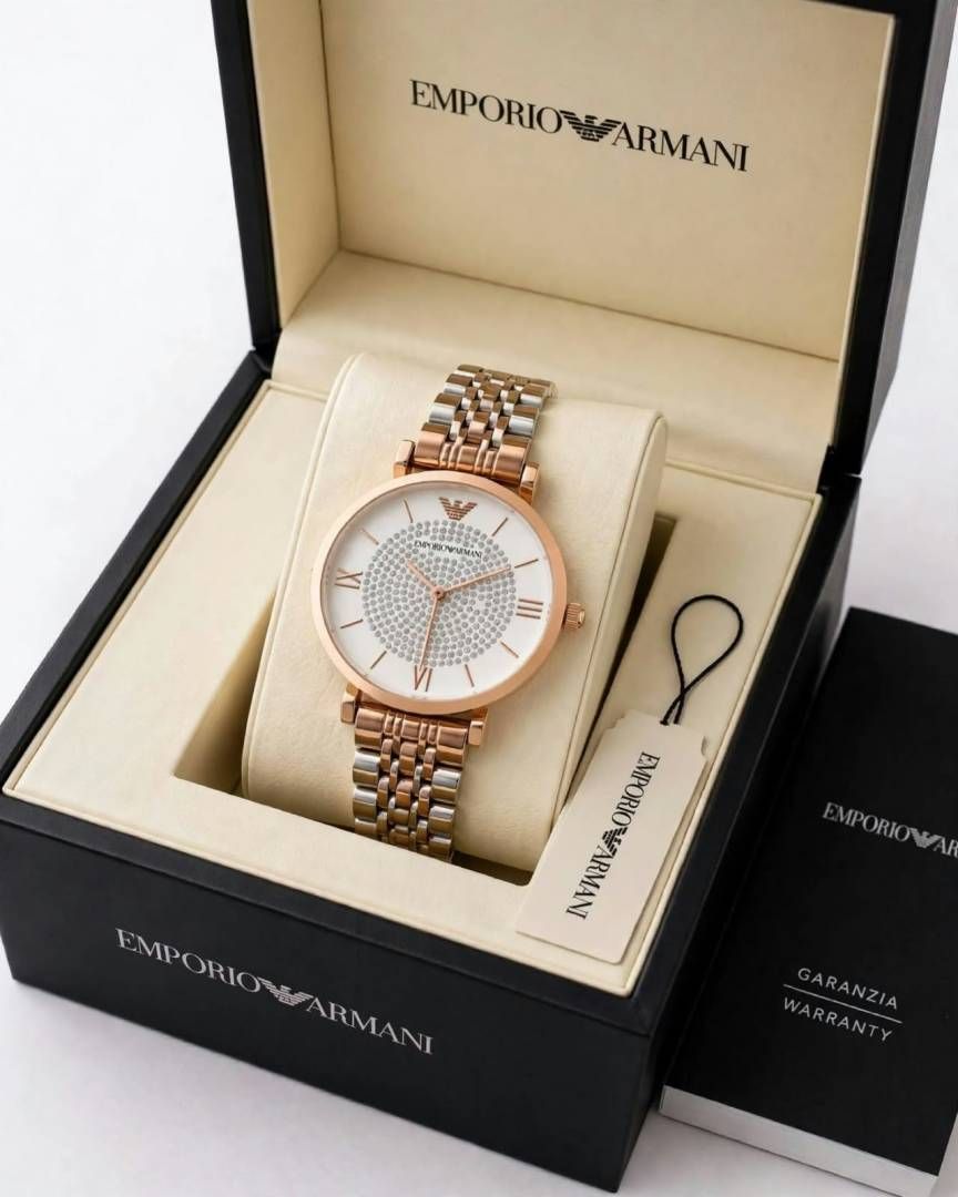 Em.porio Armaann_i Classic  2 ton Copper white dimond Ring