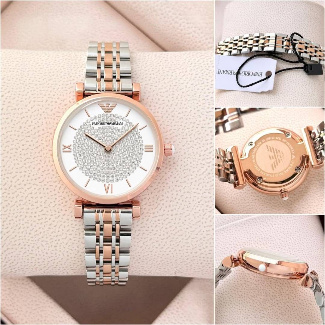Em.porio Armaann_i Classic  2 ton Copper white dimond Ring