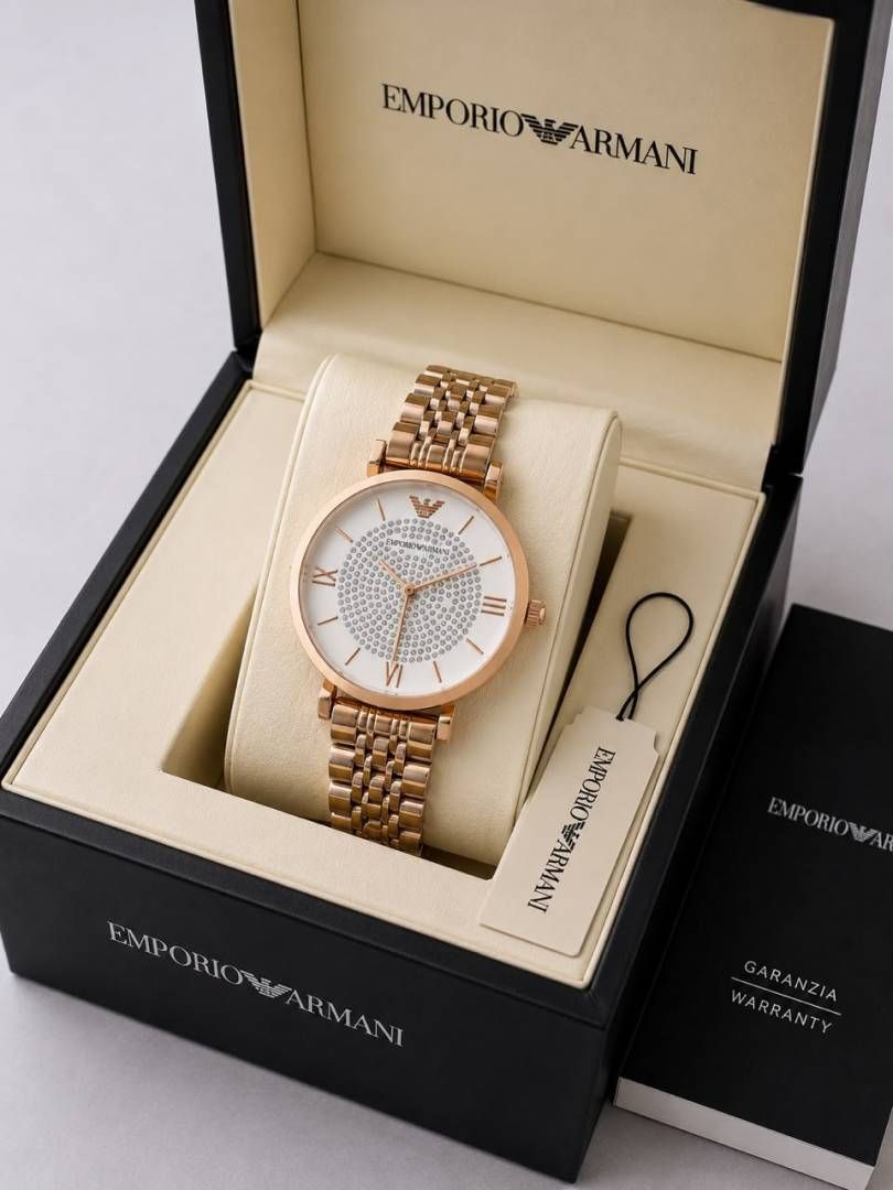 Em.porio Armaann_i Classic  Copper white dimond Ring